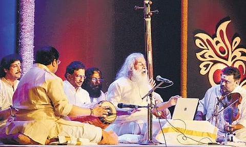 Music maestro K J Yesudas enthralled the audience at his 42nd performance in the Soorya Dance and Music Festival at the AKG Centre in  Thiruvananthapuram | Vincent pulickal
