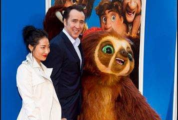 Nicolas Cage with Alice Kim. (Photo: AP)