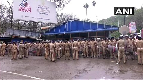 Security beefed up in Pamba . (Photo|ANI)