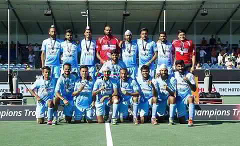 Indian hockey team.  (Photo | Twitter | FIH)
