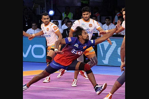 Dabang Delhi's Chandran Ranjit. (Photo | Dabang Delhi KC/ Twitter)