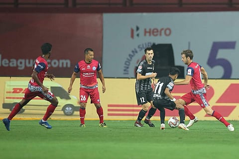 A visual from ATK vs Jamshedpur FC's match during the Indian Super League on 22 October 2018. (Photo | Jamshedpur FC/ Twitter)