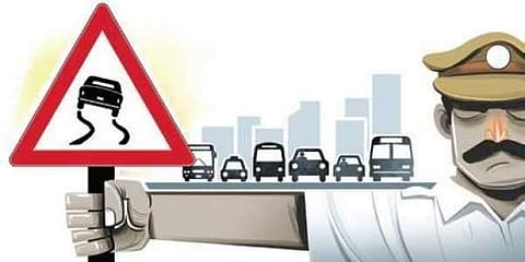 Traffic on the busy Charmadi Ghat stretch in Mudigere taluk of Chikkamagaluru district almost came to a standstill on Sunday