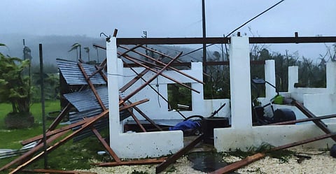 Damage from Super Typhoon Yutu is shown outside Hunter's home in Saipan, Commonwealth of the Northern Mariana Islands. (Photo | AP)