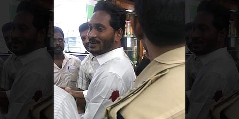 Jagan suffered a minor injury on his left arm. (Photo | EPS)
