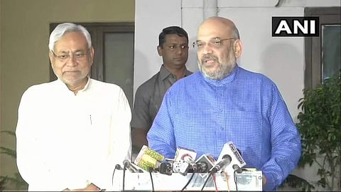 Amit Shah and Nitish Kumar (Photo: Twitter / ANI)