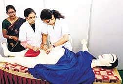 Medical exhibition at Rangaraya College in Kakinada