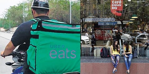 Uber Eats and Cafe Coffee Day (CCD). ( File Photo )