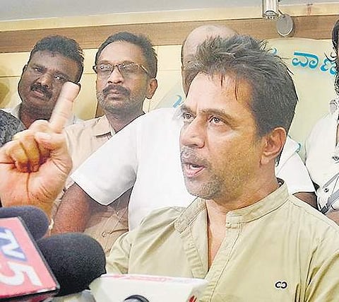 Actor Arjun Sarja at the KFCC meeting on Thursday | Shriram BN
