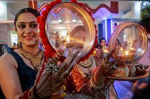 Considering the difficult nature of the fast, it's hard for the people who have never observed it understand just how women pull it off, year after year. (Photo | PTI)