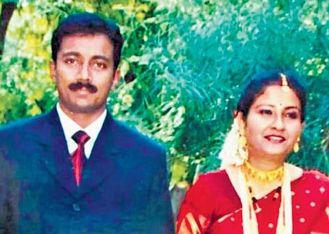Wedding photo of Tarun Kumar Jinaraj and Sajini
