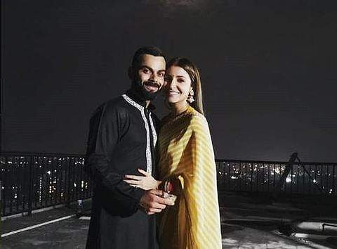 The image shared by Virat Kohli on his Instagram with caption, 'My life. My universe. (Hearts) Karvachauth'. (Photo: Instagram)