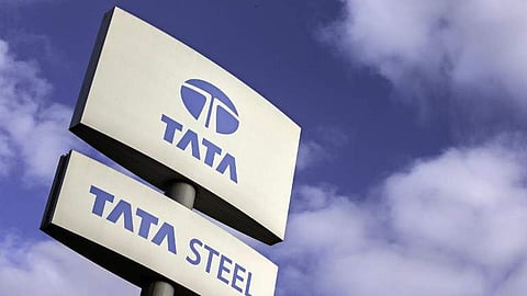 A signboard at a Tata Steel plant. 