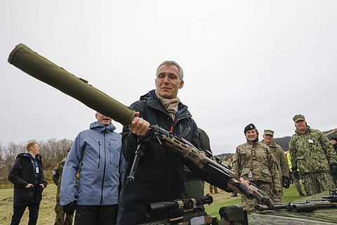 NATO Secretary General Jens Stoltenberg visits the NATO-led military exercise Trident Juncture on Distinguished Visitors Day in Trondheim, Norway | AP