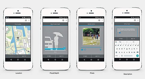 Users can share details about water levels in their respective areas