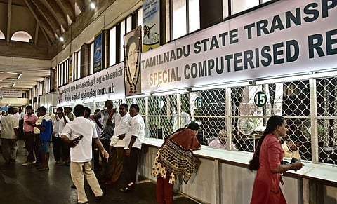 Special reservation counters inauguraterd at CMBT on Wednesday in Chennai. (Photo | P Jawahar/ EPS)