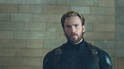 Chris Evans as Captain America/ Steve Rogers in many of the Marvel movies.