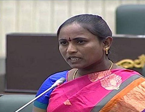 Former Choppadandi MLA Bodige Shobha (YouTube screen grab)