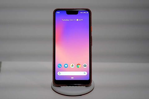 Google's Pixel 3 phone is on display during the official launch of the new Google Pixel 3 and 3 XL phone at a press conference in New York. (Photo | AFP)