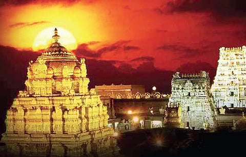 The first recorded Brahmotsavams was held in 614 AD