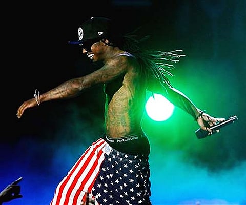 Lil Wayne performs at the BET Awards in Los Angeles. (AP)