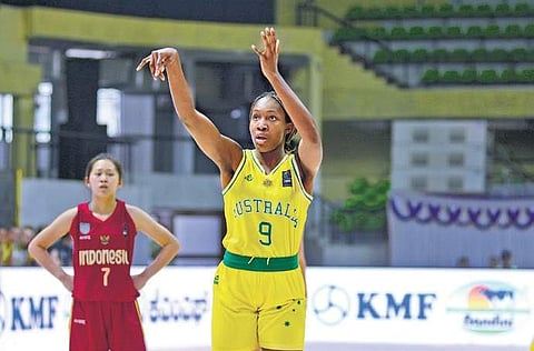 Agnes Emma-Nnopu in action for the the Australia U-18 team | shriram BN