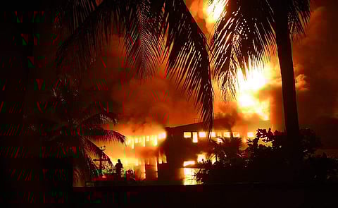 Major fire broke out at industrial centre in Thiruvananthapuram on Wednesday. (Photo | BP Deepu)