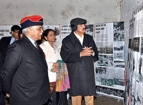 The memorial is the first-of-its-kind built by India in France after the country's Independence(Photo | Twitter/VicePresidentOfIndia ‏Verified account)