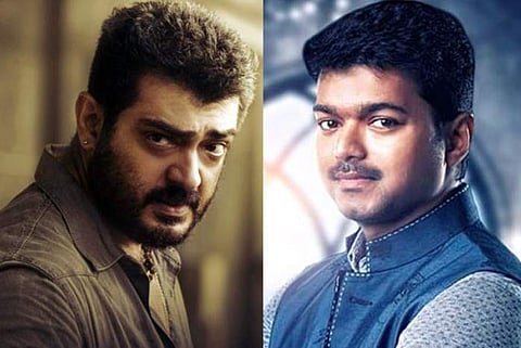 Actor Ajith and Vijay (Photo | YouTube Screengrab)