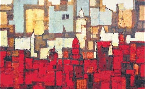 One of Gurudas Shenoy’s paintings that is exhibited at the gallery