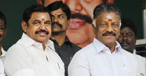 Chief Minister Edappadi K Palaniswami and Deputy Chief Minister O Panneerselvam. (Photo | KK Sundar)