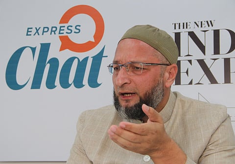 AIMIM chief Asaduddin Owaisi in an exclusive chat with The New Indian Express in Hyderabad.