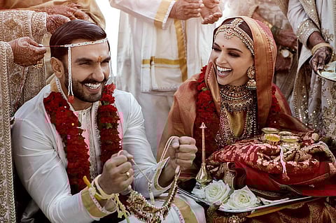 Bollywood actors Ranveer Singh and Deepika Padukone (Photo | Deepika Padukone Twitter)