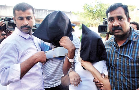 The IS members arrested from Kannur and Kozhikode being produced before NIA court in Kochi on Monday (File photo | EPS/Albin Mathew)