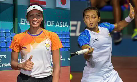 Karman(L) and Ankita(R) won the title after a thrilling climax.