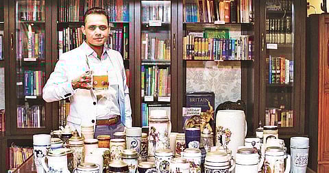 Anjan Rangaraj says his fascination for beer steins comes from  learning the history and craftmenship behind the mugs
