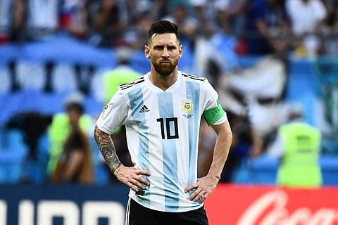 Argentina football team captain Lionel Messi. 