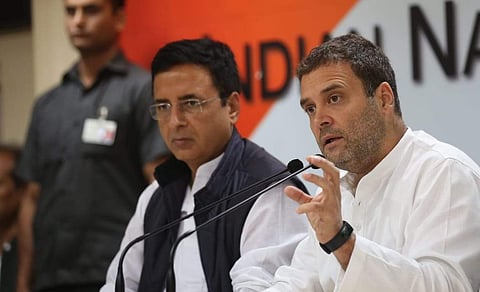 Congress president Rahul Gandhi addressing a press conference at AICC headquarters in New Delhi, 2 November 2018. (Photo | Shekhar Yadav/ EPS)