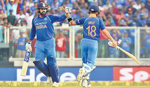 Rohit Sharma (L) and Virat Kohli. (Photo | EPS/Deepu)