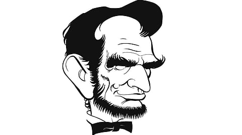 A caricature of Abraham Lincoln used for representation.