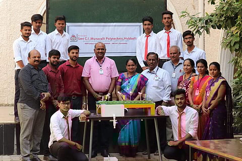 Students from the Civil Engineering department of KLE Society's C I Munavalli Polytechnic College in Hubballi have come up with a way to generate electricity from moving vehicles.