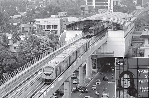 KMRL's first phase has agreed to consider the proposals for developing non-motorised transport project from Aluva to SN Junction (File | EPS)