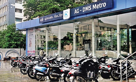 Anna Nagar Tower Park Metro station (top) does not have parking space for four-wheelers and AG-DMS Metro (above) does not have parking facilities at all  D Sampathkumar