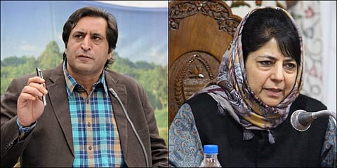 (Left to right) People’s Conference leader Sajjad Gani Lone and PDP chief and former J-K CM Mehbooba Mufti. (Photos | Facebook)