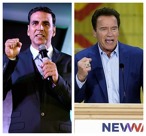 Actors Akshay Kumar and Arnold Schwarzenegger (File | AP and PTI)