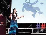 Aruna Sankaranarayanan at a talk