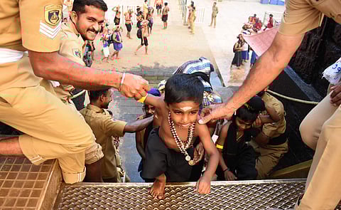 The tag system is already in place during the peak of the Sabarimala season for children (Photo | EPS/BP Deepu)