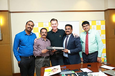 Lee visited the National Institute of Speech and Hearing in the city. (Photo: Twitter/ Cochlear India)