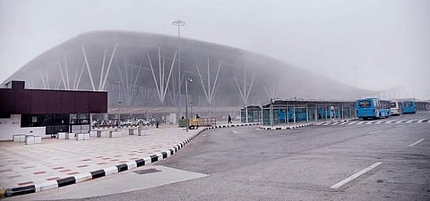 The blanket of fog resulted in the suspension of operations between 6.32am and 6.48am. | Express Photo Services