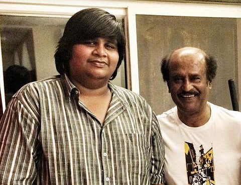 Director Karthik Subbaraj with actor Rajinikanth (Photo | Karthik Subbaraj Facebook)